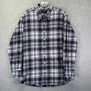 Spier & Mackay Shirt Mens 16.5 32/33 Plaid Flannel Slim Fit Long Sleeve Casual